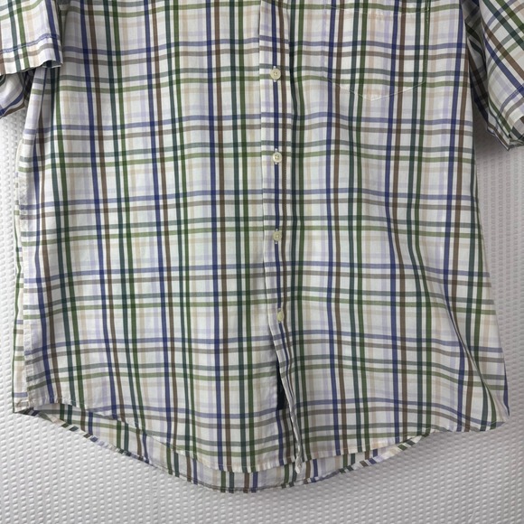 Dockers Men's L Plaid Short Sleeve Button Up Shirt Work Office Casual Business - Picture 4 of 9